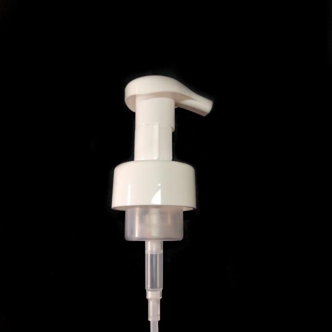 Pompa bianca della schiuma plastica della pompa cosmetica di alta qualità con chiusura regolare