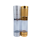 Bottiglia di vuoto cosmetica di plastica della lozione dell'oro d'argento senz'aria di alluminio della pompa